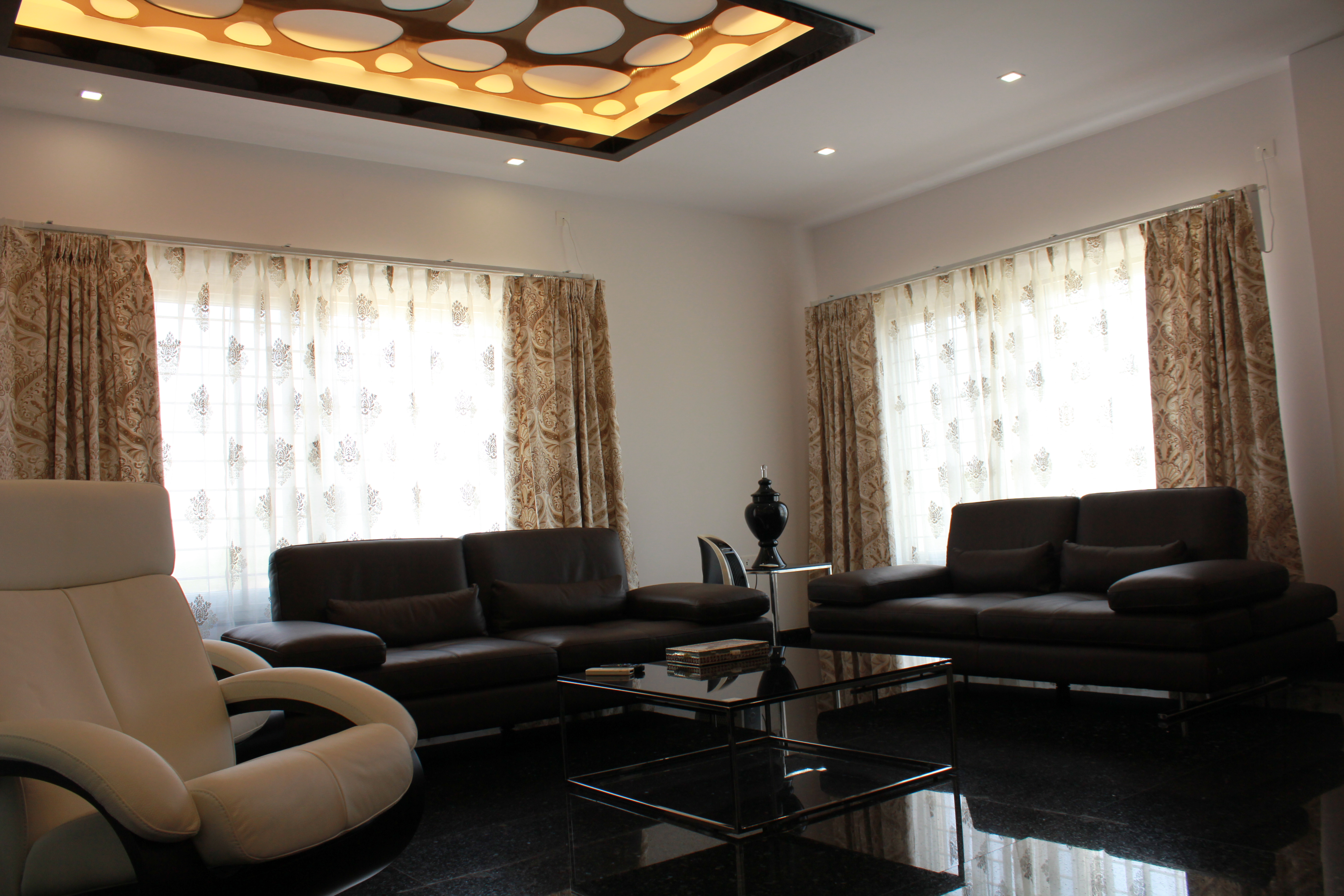 Motorized Curtains — Living Room